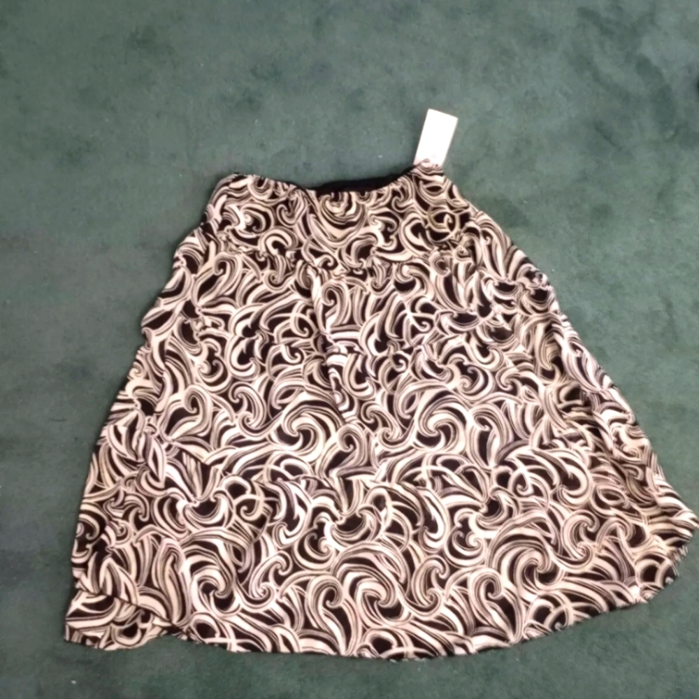 Mango New York black & white skirt XL NWT